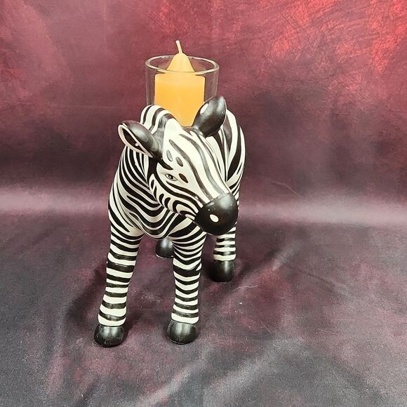 🩵PartyLite Zebra Votive/Tealight Candle Holder - Picture 6 of 16
